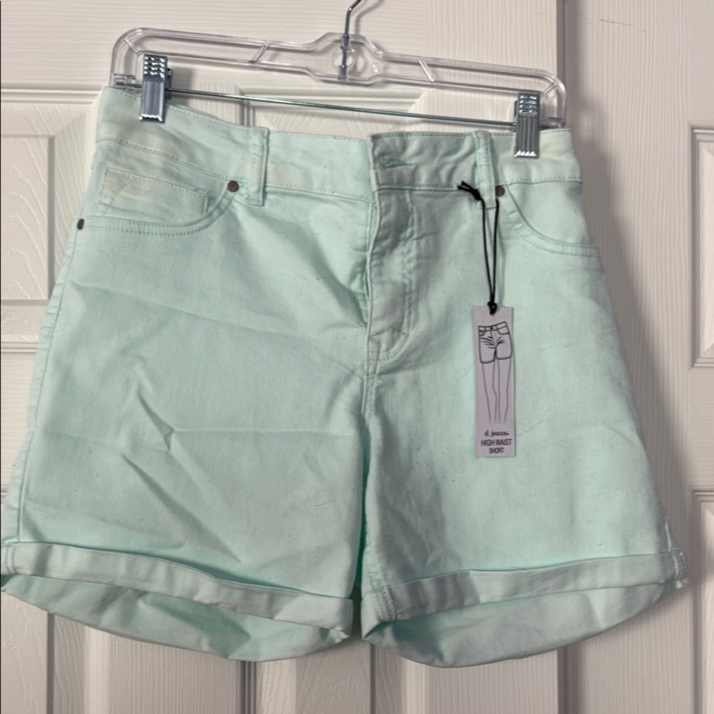 d. Jeans Mint Green High Waist Women's Shorts